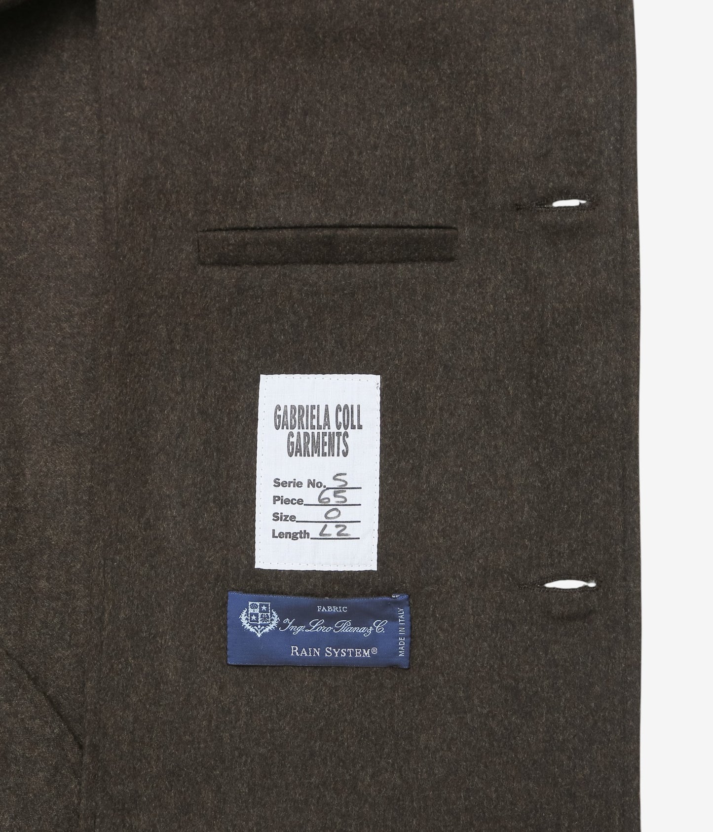 GABRIELA COLL GARMENTS ''NO.65 HEAVY WOOL OVERSIZED COAT'' (BROWN)