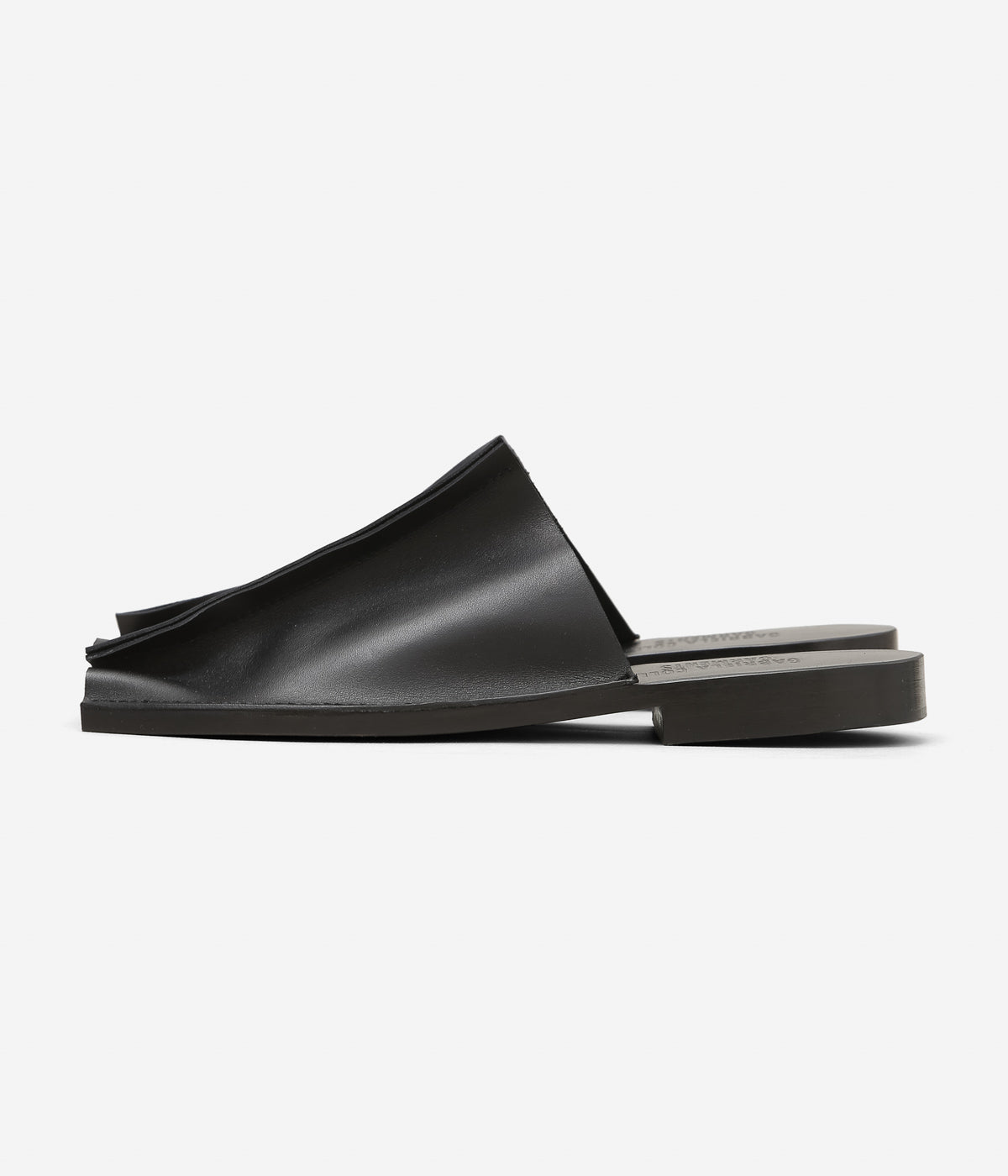 GABRIELA COLL GARMENTS ''NO.7 LEATHER OPEN TOE BABOUCHE'' (BLACK)