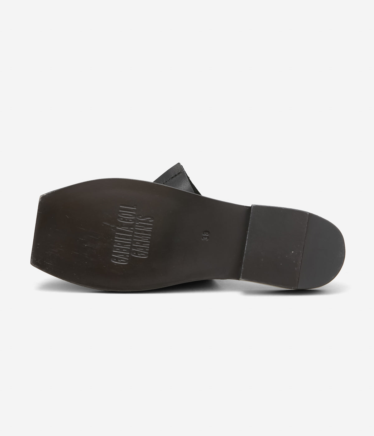 GABRIELA COLL GARMENTS ''NO.7 LEATHER OPEN TOE BABOUCHE'' (BLACK)