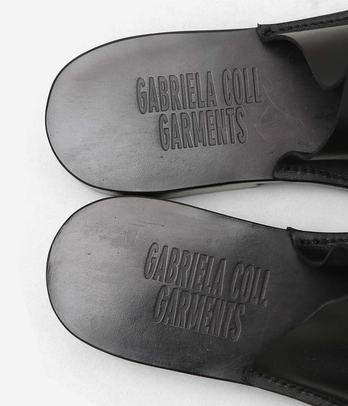 新品未使用品 gabriela coll garments バブーシュ 37 GABRIELA COLL GARMENTS ''NO.7 LEATHER OPEN TOE BABOUCHE'' (BLACK
