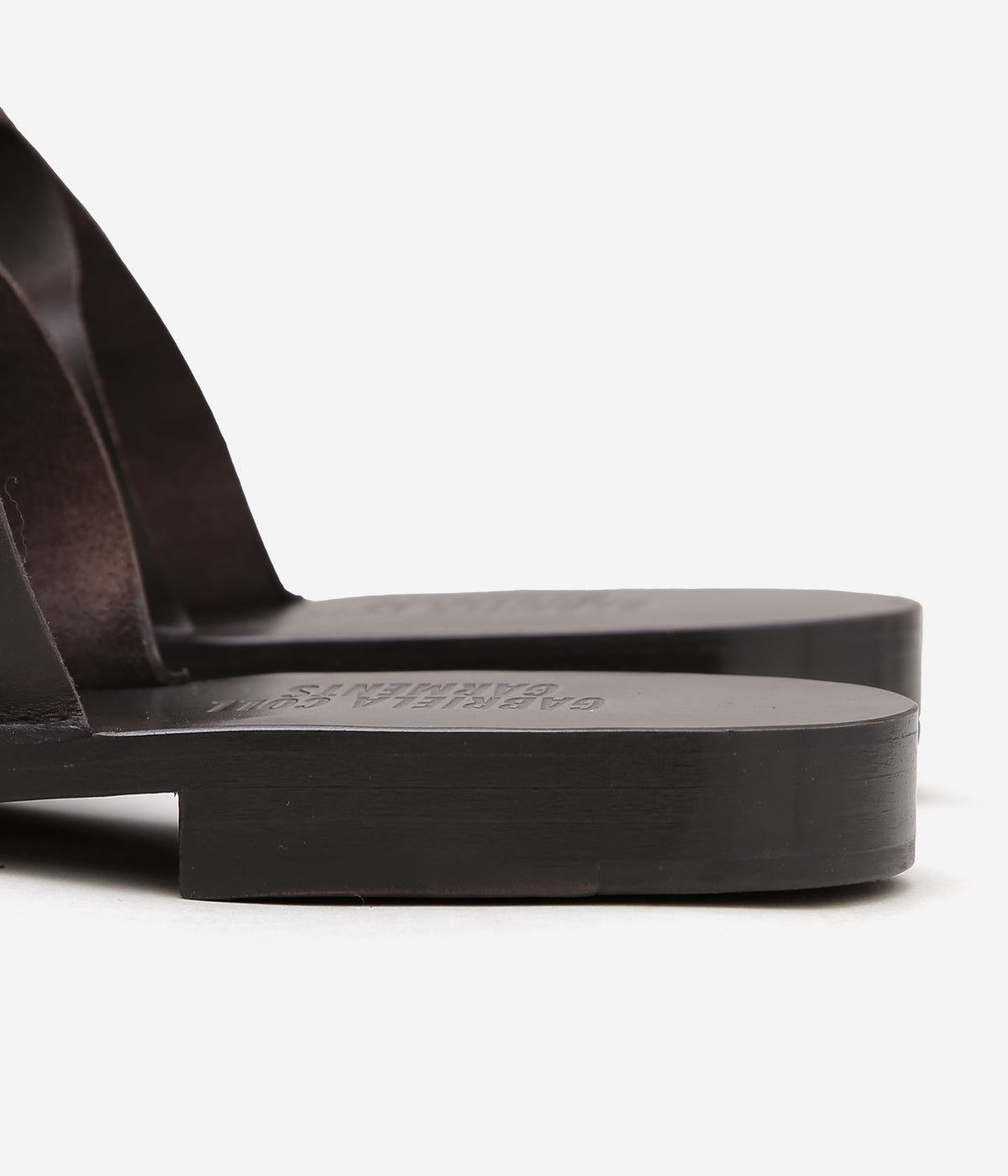 GABRIELA COLL GARMENTS ''NO.7 LEATHER OPEN TOE BABOUCHE'' (BROWN)