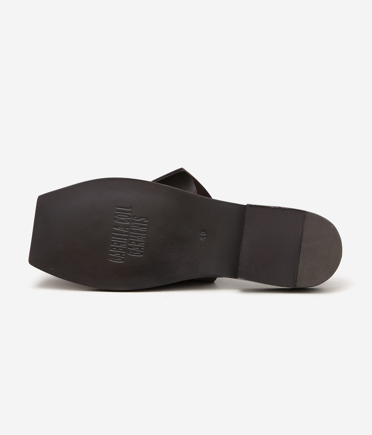 GABRIELA COLL GARMENTS ''NO.7 LEATHER OPEN TOE BABOUCHE'' (BROWN)