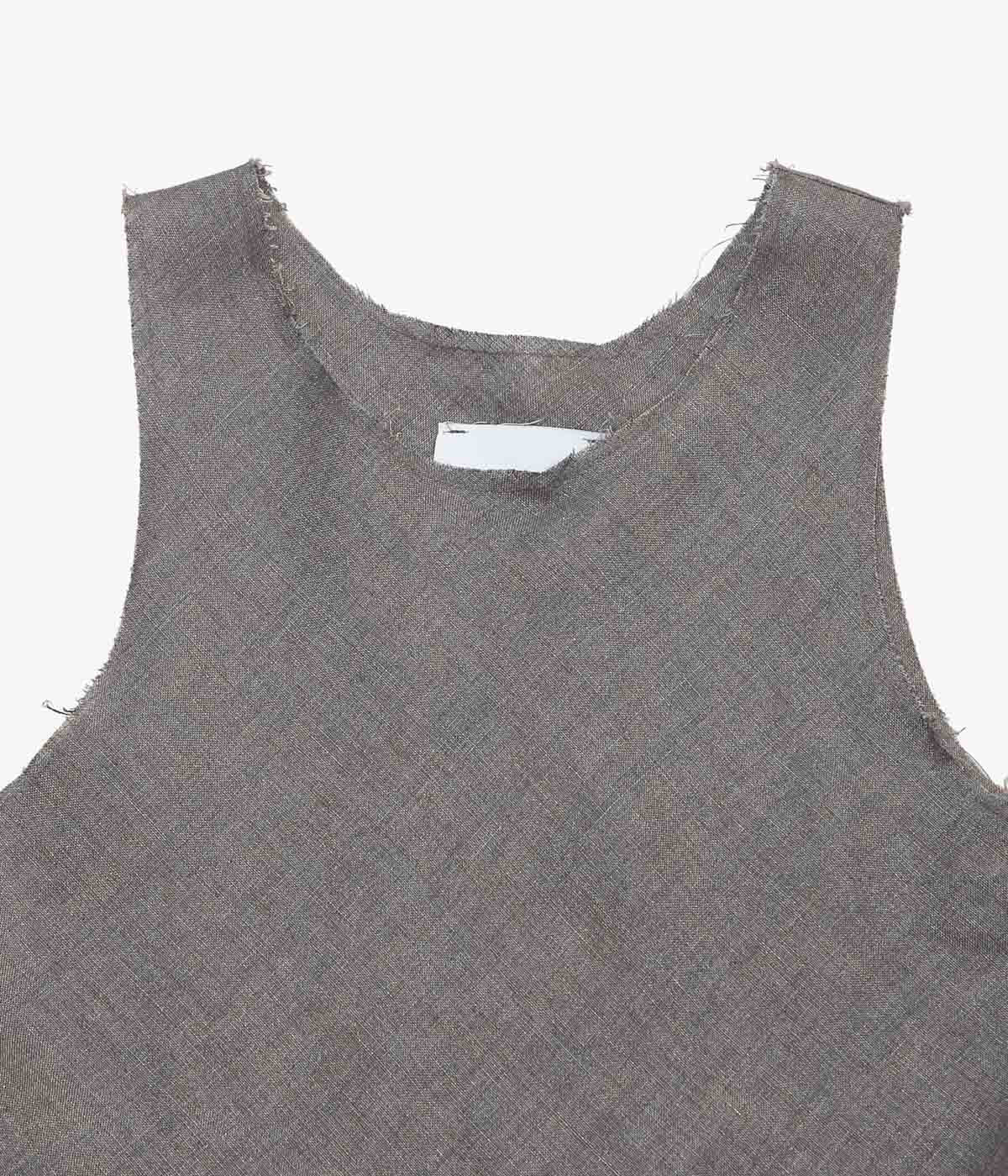 GABRIELA COLL GARMENTS ''NO.73 LINEN BIAS CUT TOP'' (BROWN)