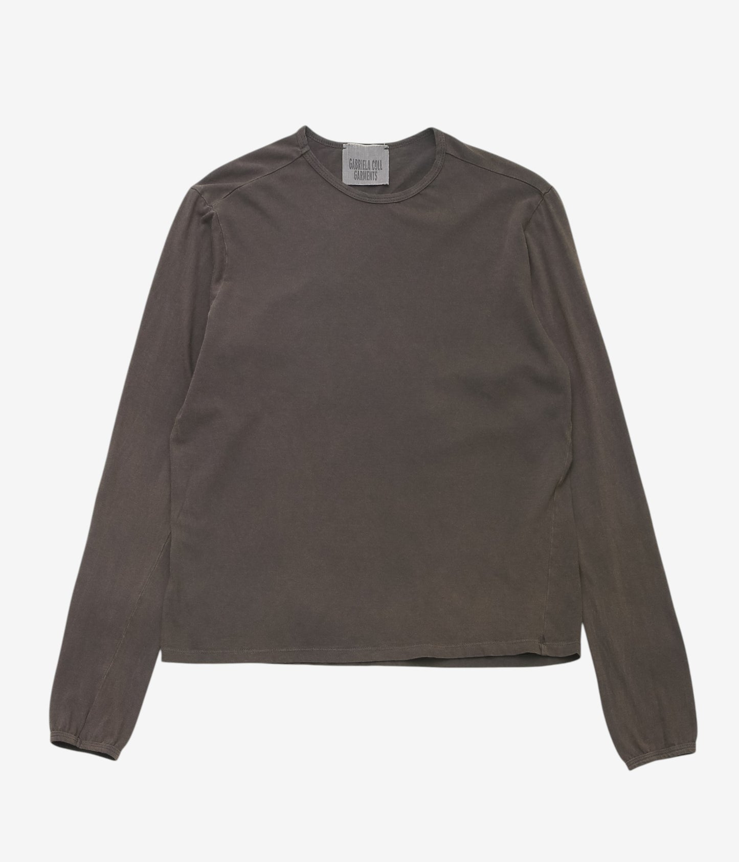 GABRIELA COLL GARMENTS ''NO.87 ORGANIC COTTON LONGSLEEVE T-SHIRT'' (BROWN)