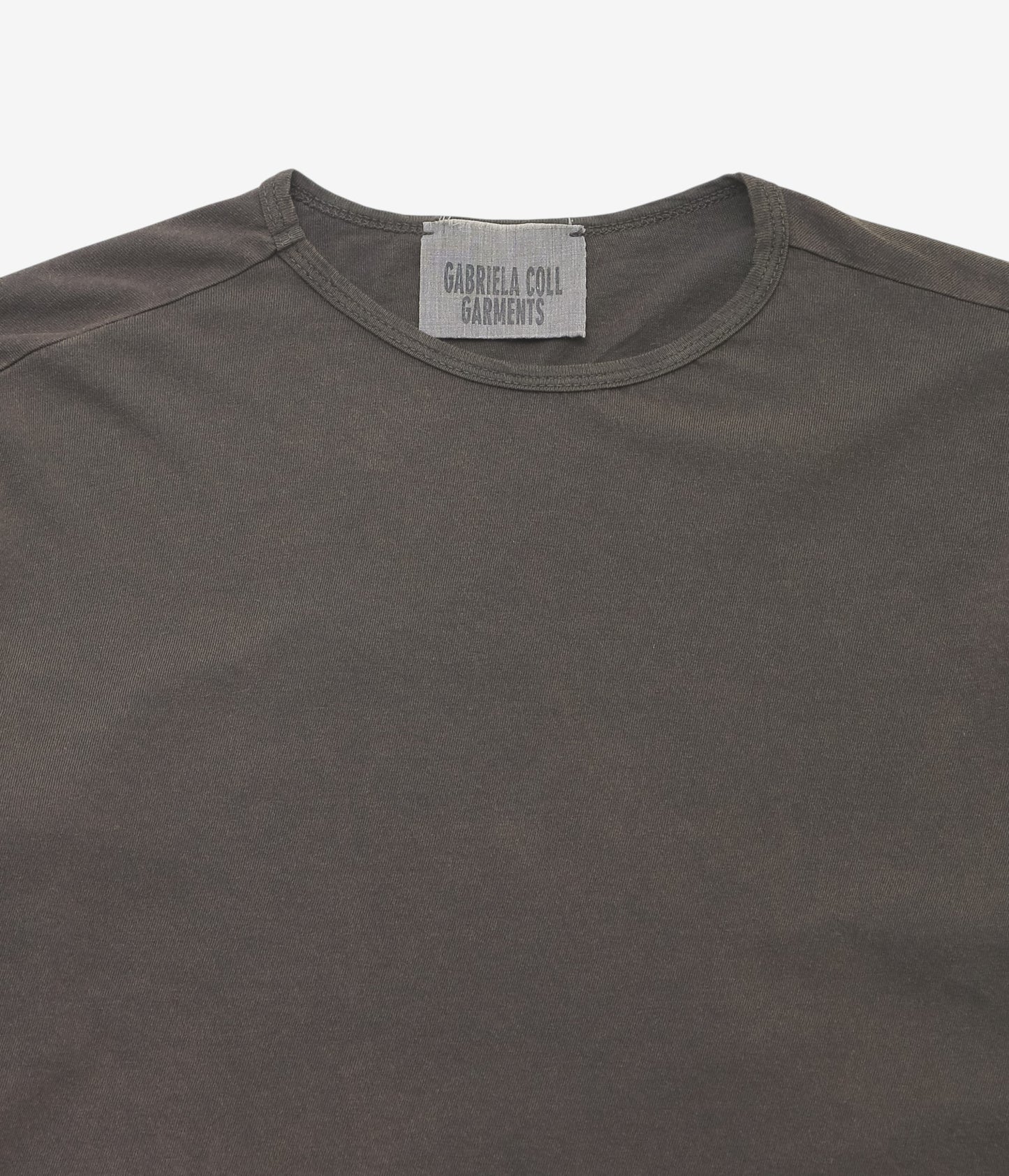 GABRIELA COLL GARMENTS ''NO.87 ORGANIC COTTON LONGSLEEVE T-SHIRT'' (BROWN)