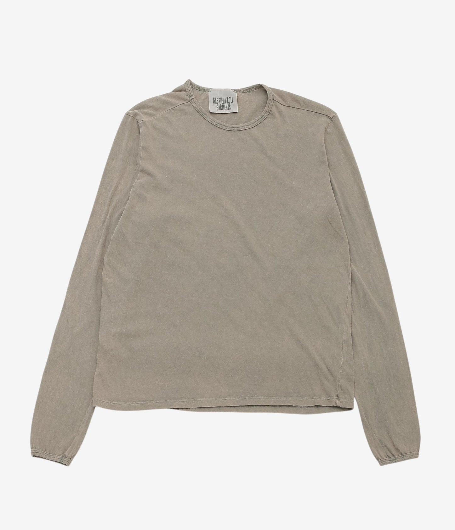 GABRIELA COLL GARMENTS ''NO.87 ORGANIC COTTON LONGSLEEVE T-SHIRT'' (DUST)
