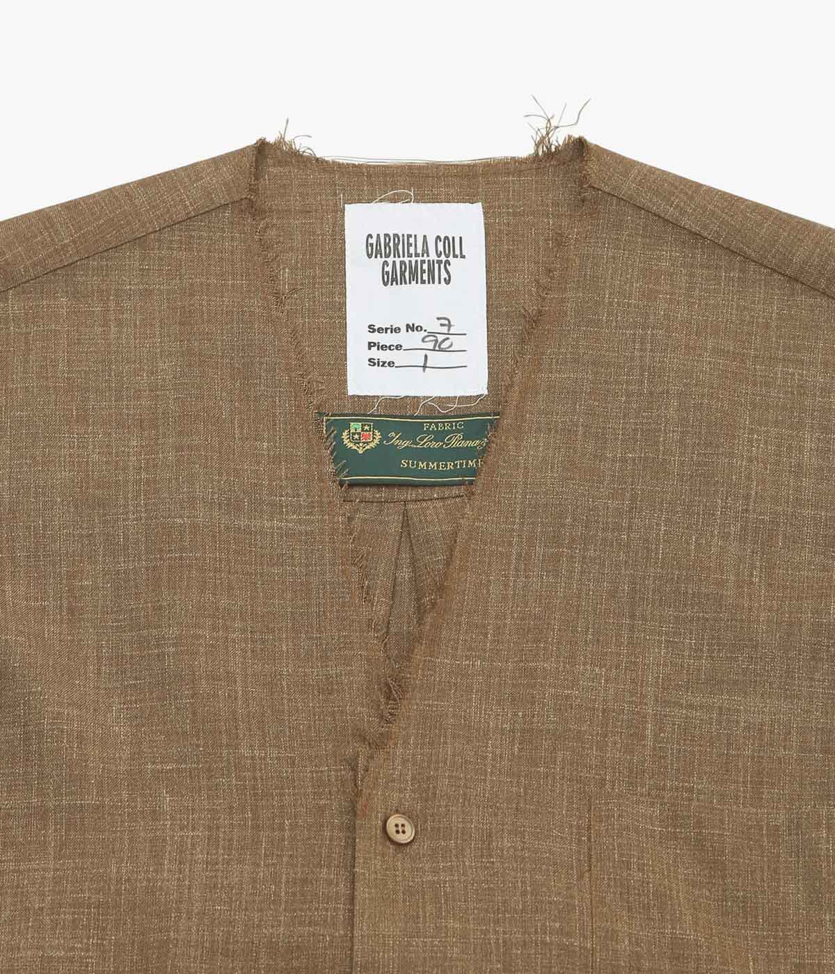 GABRIELA COLL GARMENTS ''NO.90 SUMMER WOOL SLEEVELESS DRESS'' (CAMEL)