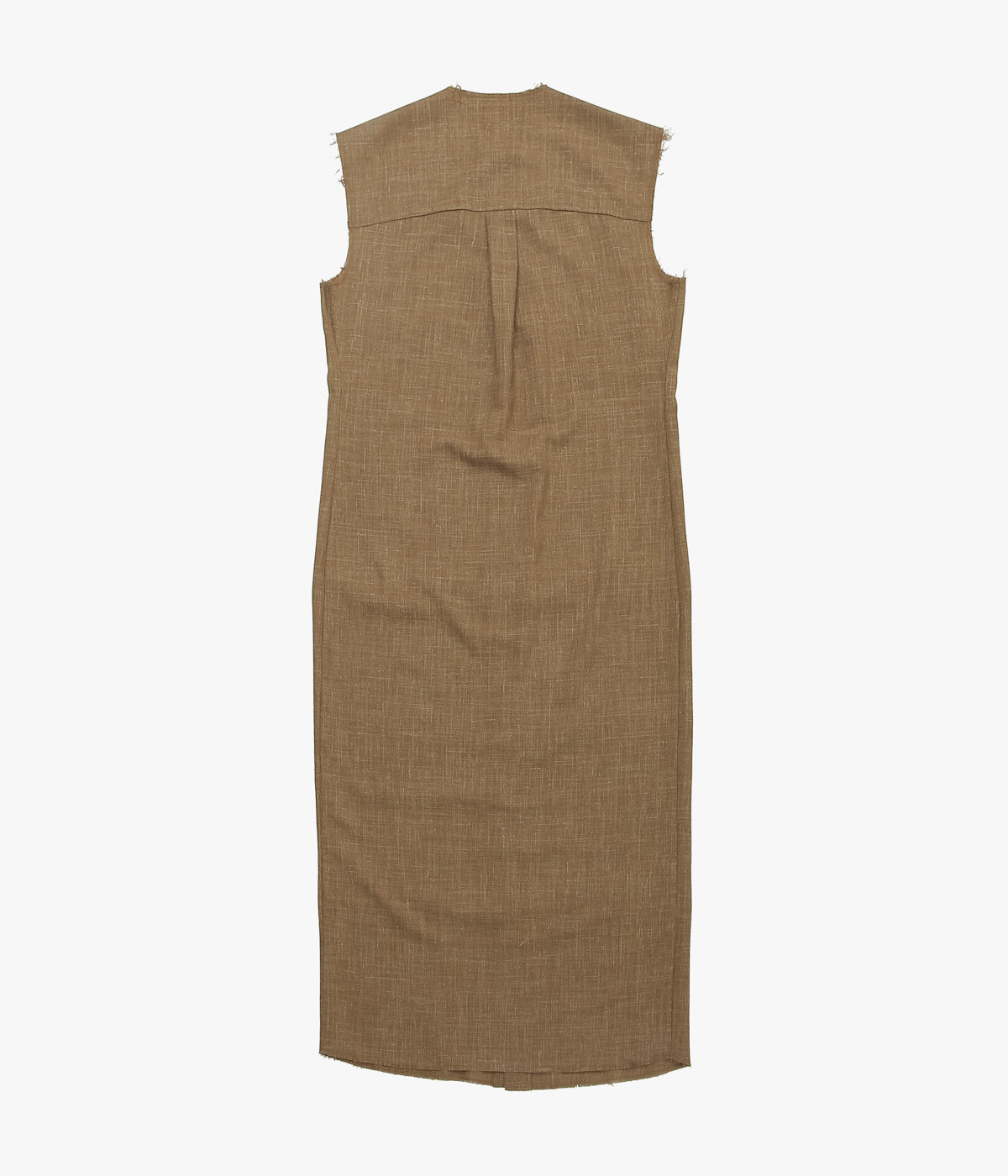 GABRIELA COLL GARMENTS ''NO.90 SUMMER WOOL SLEEVELESS DRESS'' (CAMEL)