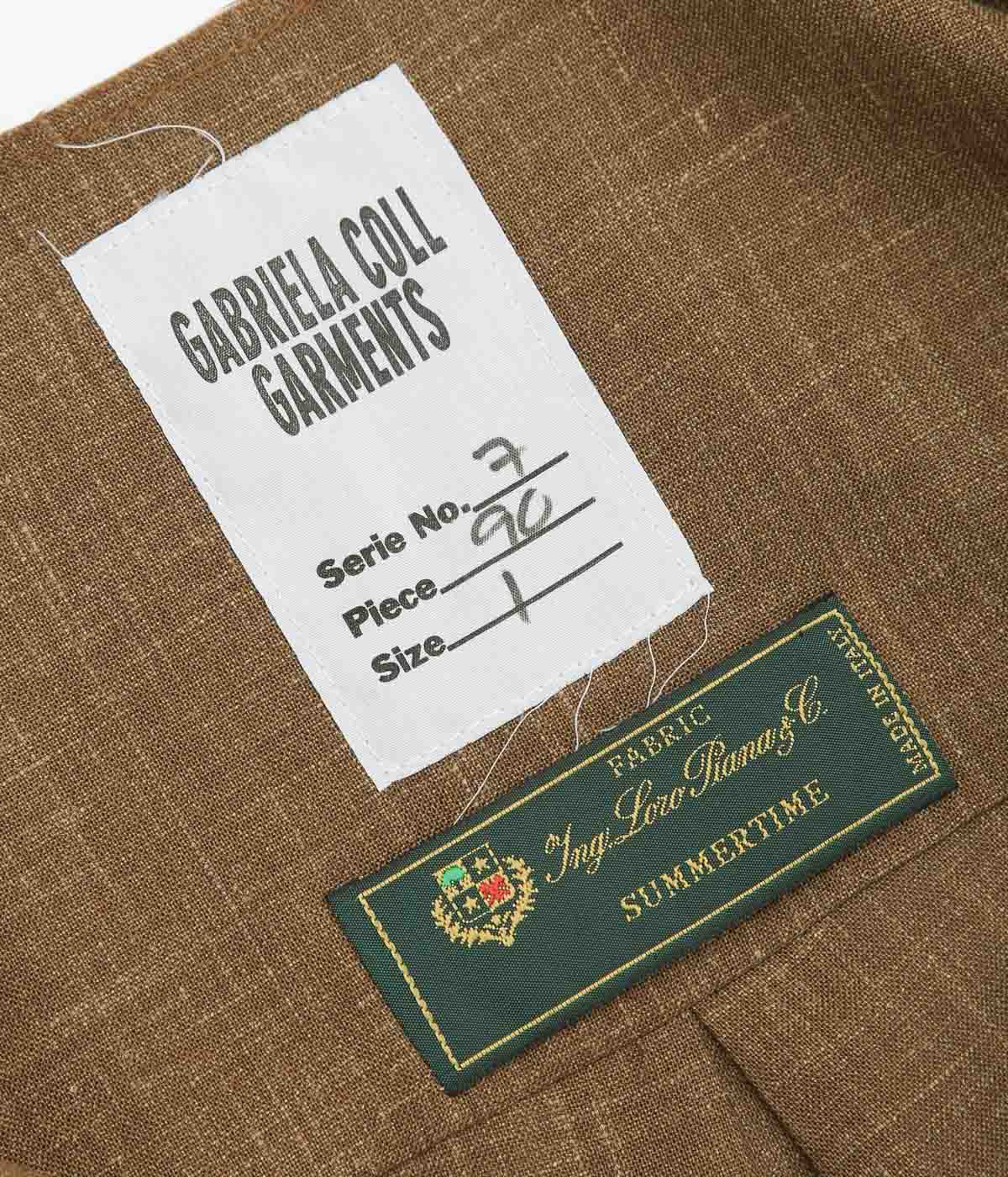 GABRIELA COLL GARMENTS ''NO.90 SUMMER WOOL SLEEVELESS DRESS'' (CAMEL)