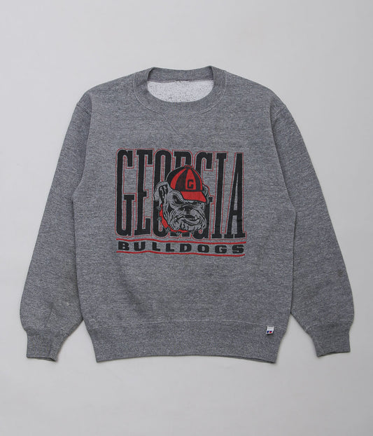 USED&VINTAGE ''RUSSELL "GEORGIA BULLDOGS" SWEATSHIRT'' (GRAY)
