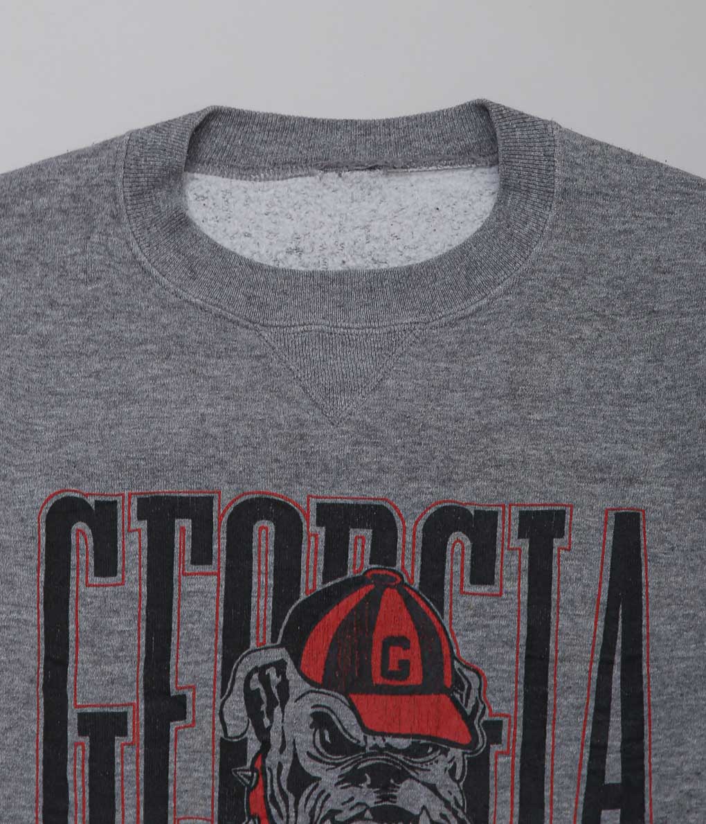 USED&VINTAGE ''RUSSELL "GEORGIA BULLDOGS"SWEATSHIRT'' (GRAY)