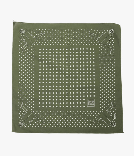 GEORGIA O'KEEFFE MUSEUM ''GEORGIA O'KEEFFE MUSEUM BANDANA'' (GREEN)
