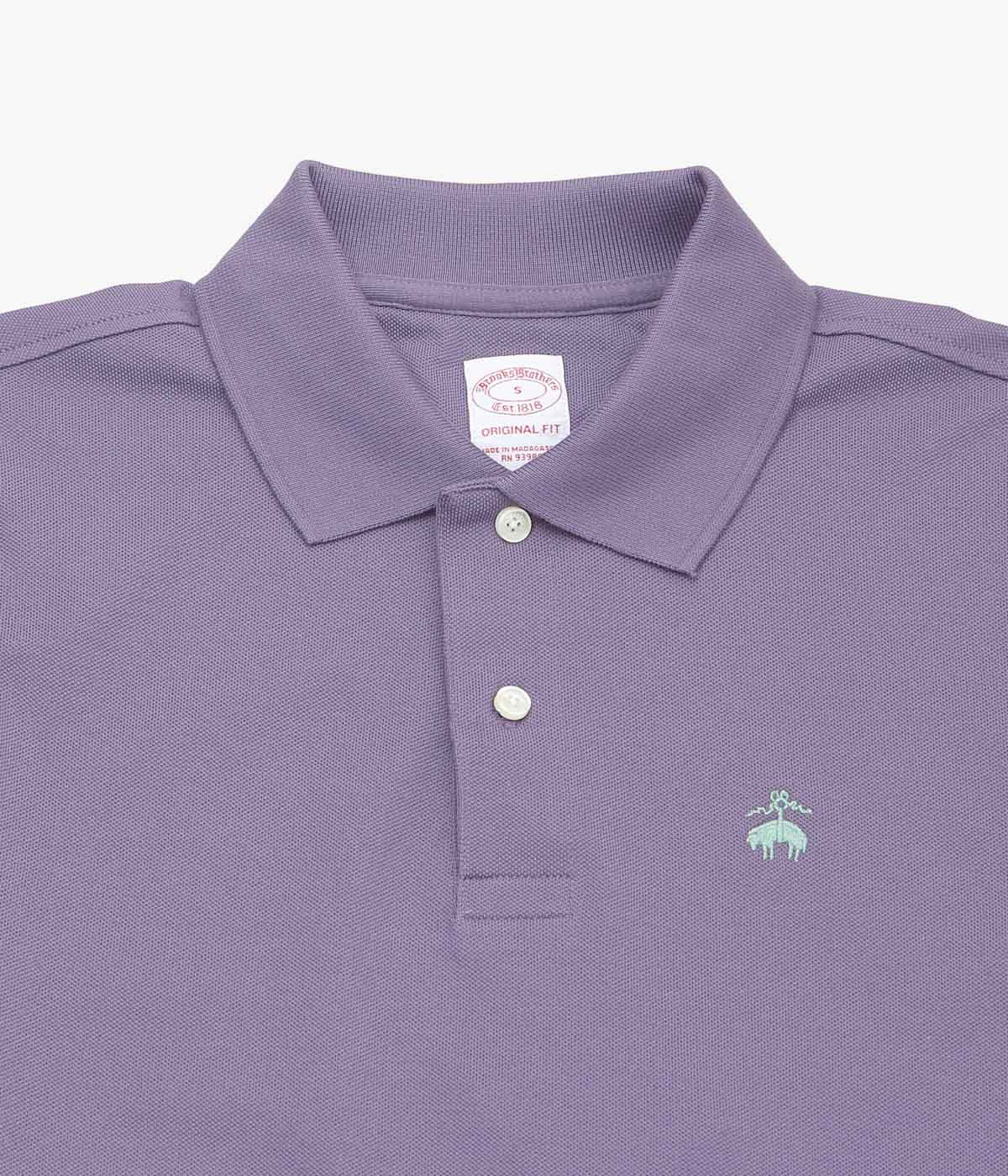 BROOKS BROTHERS ''GOLDEN FLEECE STRETCH SUPIMA POLO SHIRT'' (GRAPE COMPOTE)