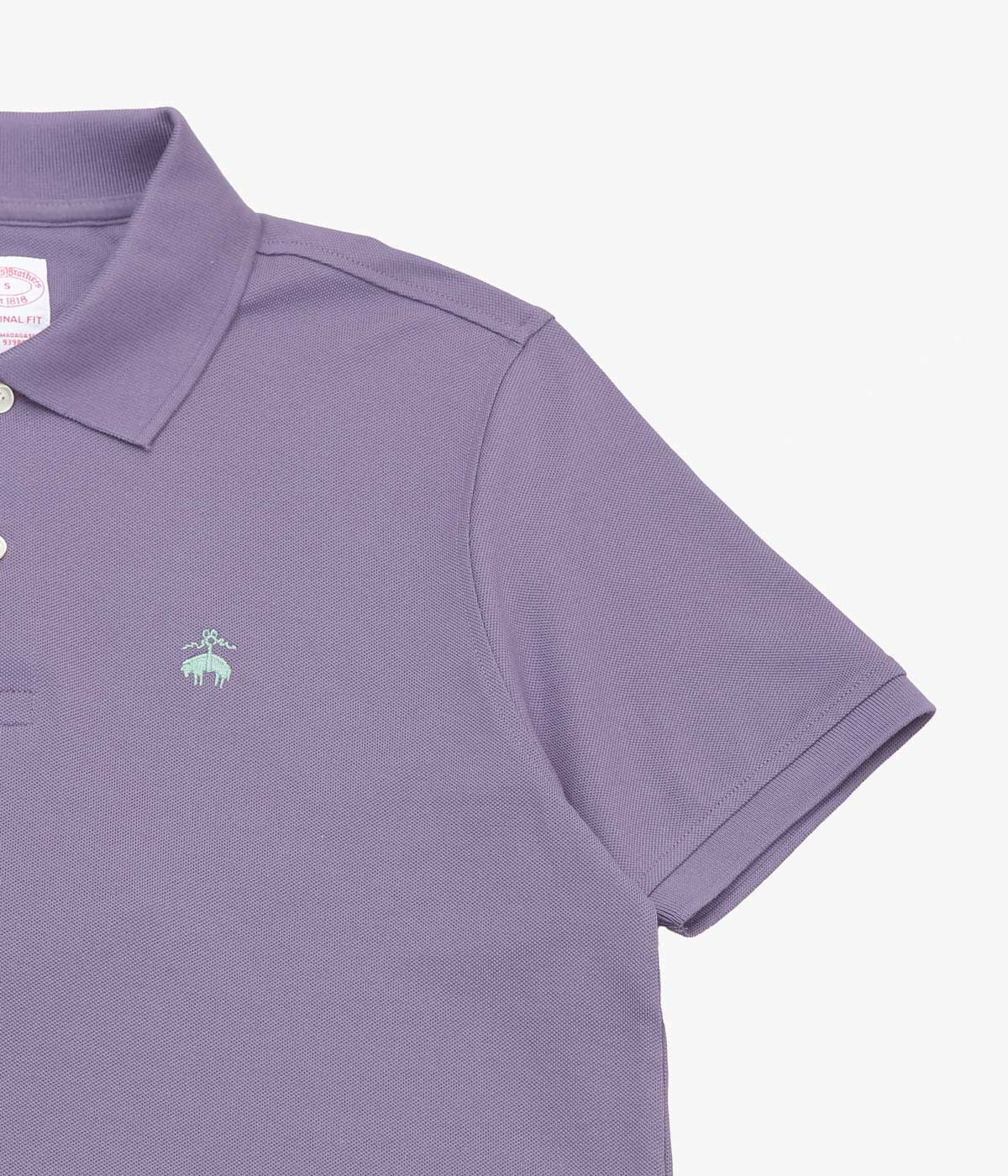 BROOKS BROTHERS ''GOLDEN FLEECE STRETCH SUPIMA POLO SHIRT'' (GRAPE COMPOTE)