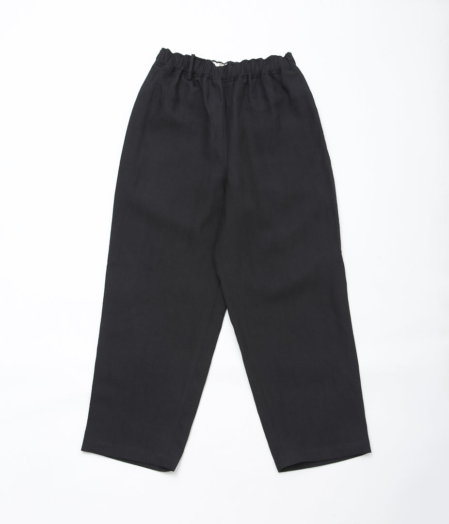 GORSCH ''BELGIUM LINEN EASY TROUSERS'' (BLACK)