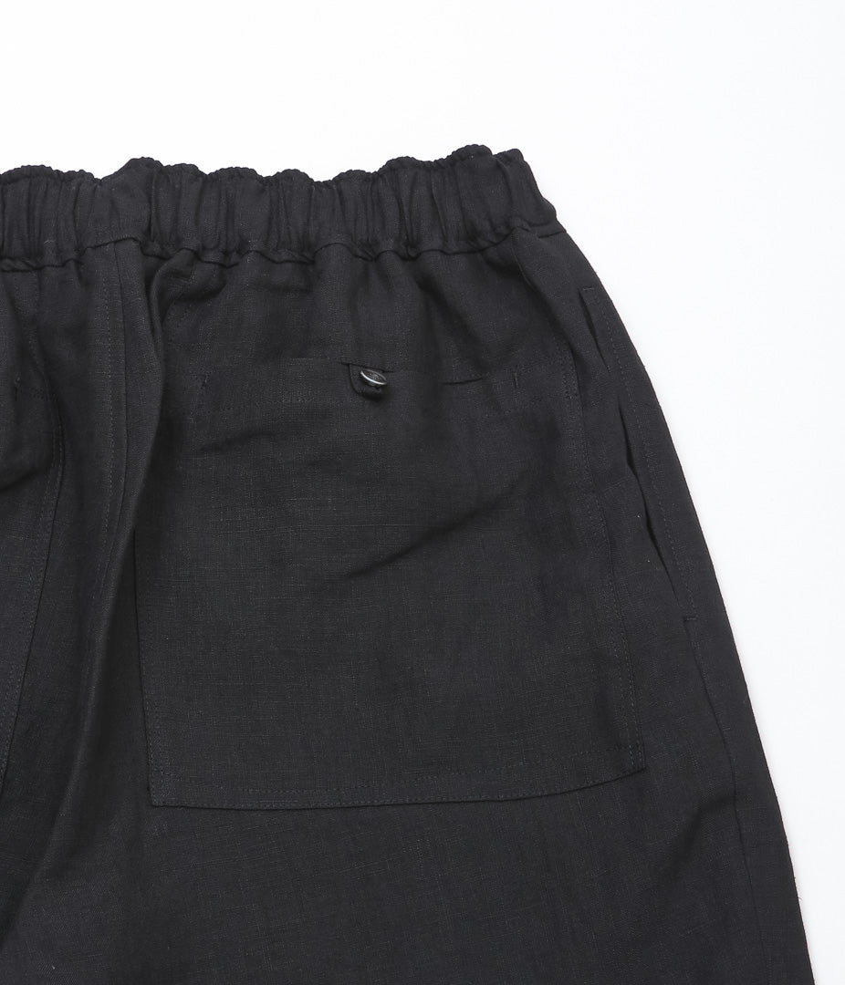 GORSCH ''BELGIUM LINEN EASY TROUSERS'' (BLACK)