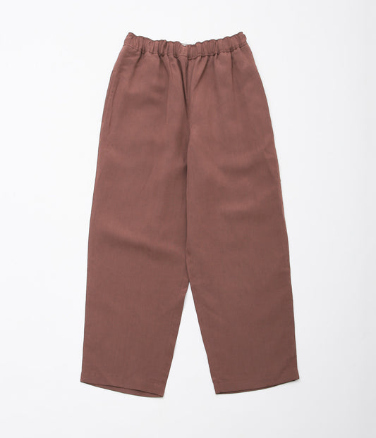 GORSCH ''BOUNCING WOOL RAYON EASY TROUSERS'' (REDDISH BROWN)