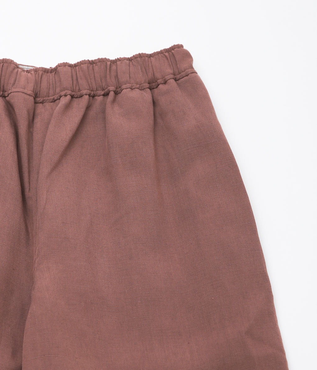 GORSCH ''BOUNCING WOOL RAYON EASY TROUSERS'' (REDDISH BROWN)