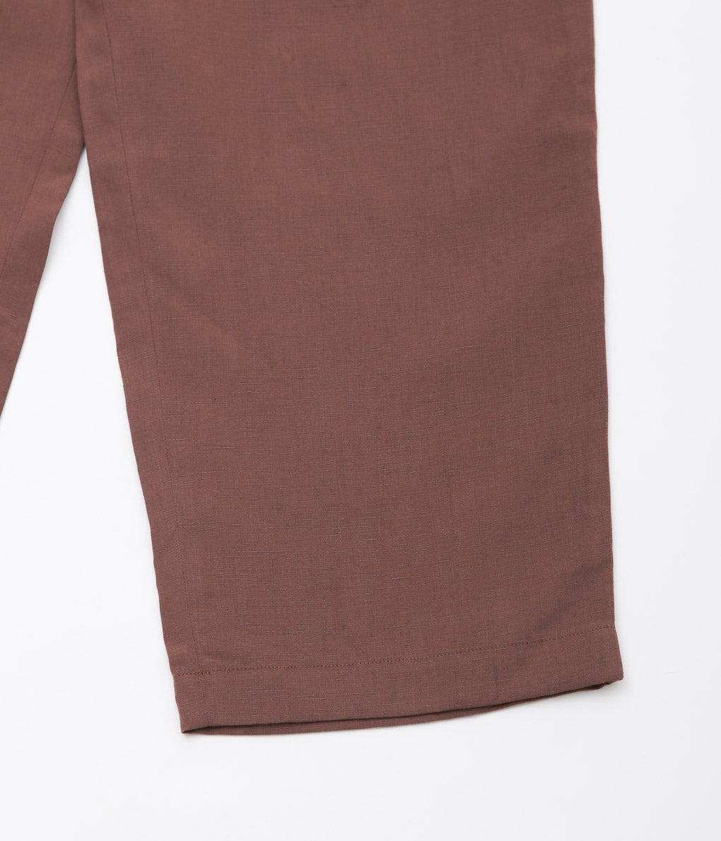 GORSCH ''BOUNCING WOOL RAYON EASY TROUSERS'' (REDDISH BROWN)