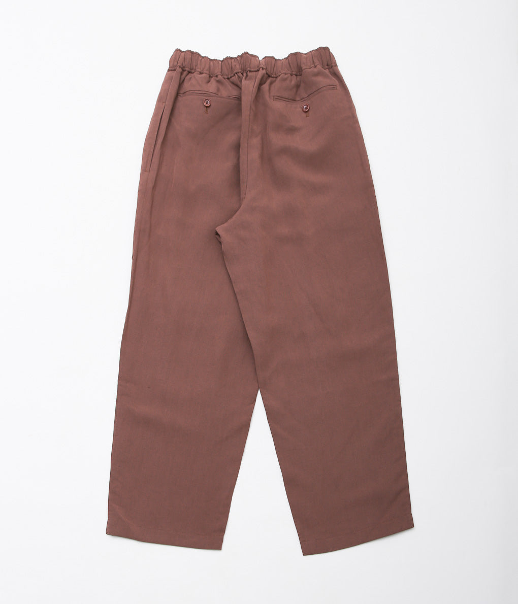 GORSCH ''BOUNCING WOOL RAYON EASY TROUSERS'' (REDDISH BROWN)