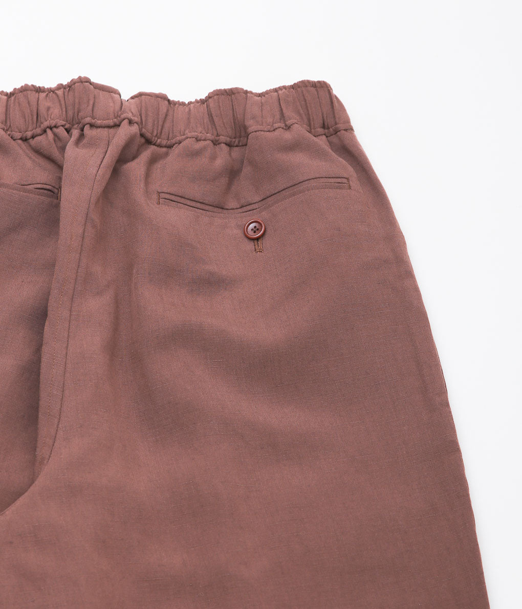 GORSCH ''BOUNCING WOOL RAYON EASY TROUSERS'' (REDDISH BROWN)