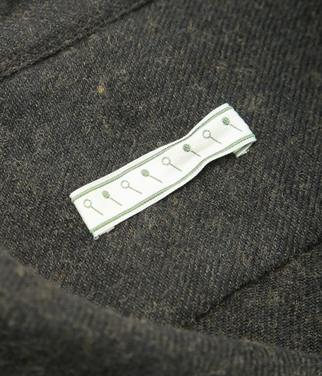 GORSCH ''BRUSHED LINEN WOOL BREATH COLLAR SHIRT'' (CHARCOAL)