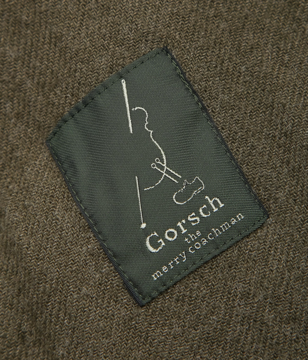 GORSCH ''BRUSHED LINEN WOOL BREATH COLLAR SHIRT'' (KHAKI)