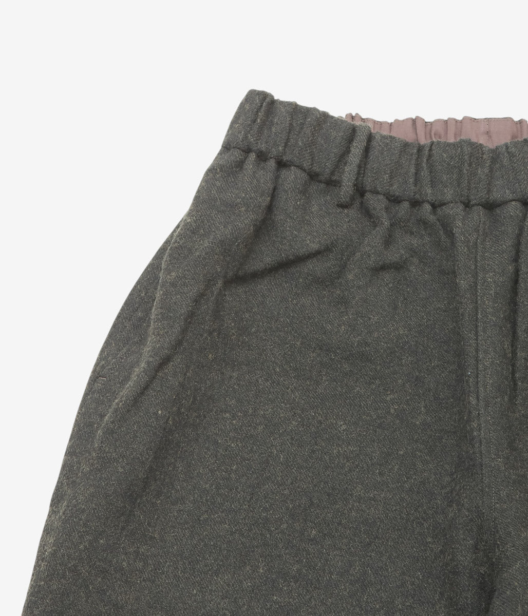 GORSCH ''BRUSHED RAMIE LINEN WOOL EASY TROUSERS'' (CHARCOAL)