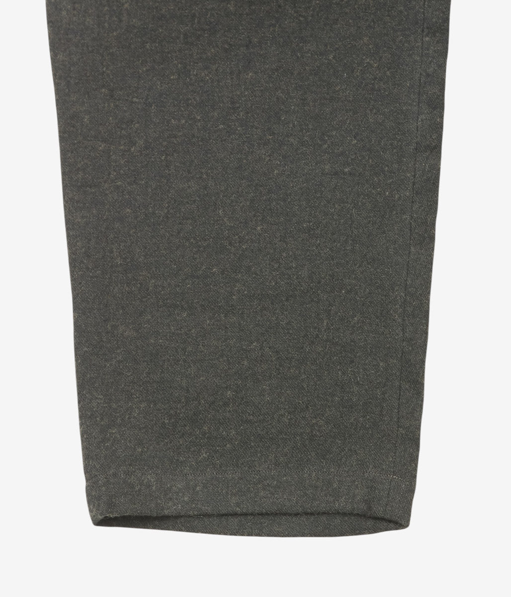 GORSCH ''BRUSHED RAMIE LINEN WOOL EASY TROUSERS'' (CHARCOAL)