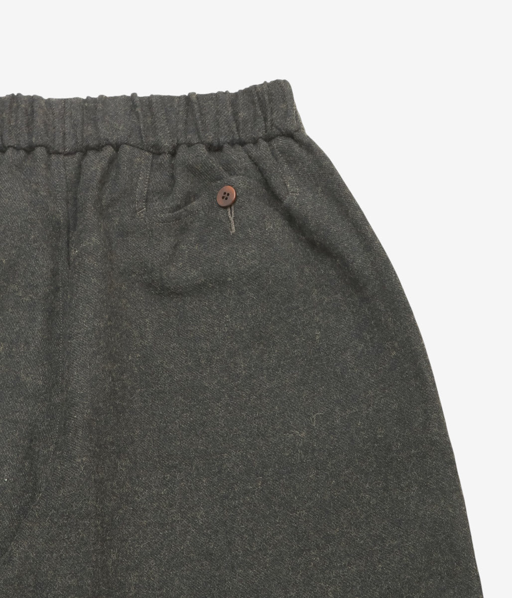 GORSCH ''BRUSHED RAMIE LINEN WOOL EASY TROUSERS'' (CHARCOAL)