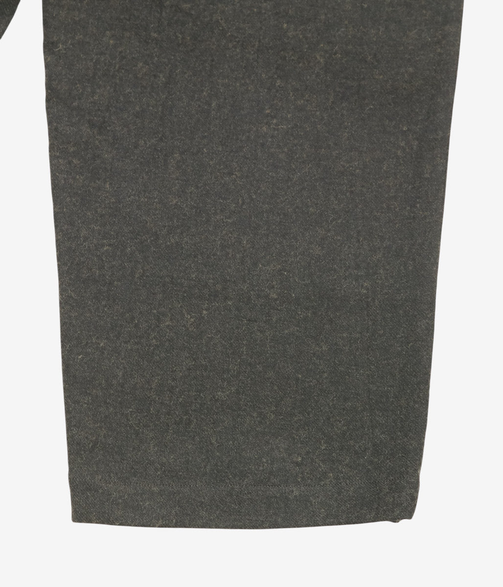 GORSCH ''BRUSHED RAMIE LINEN WOOL EASY TROUSERS'' (CHARCOAL)