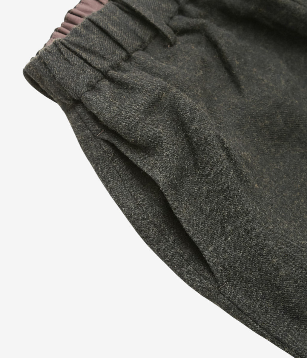 GORSCH ''BRUSHED RAMIE LINEN WOOL EASY TROUSERS'' (CHARCOAL)