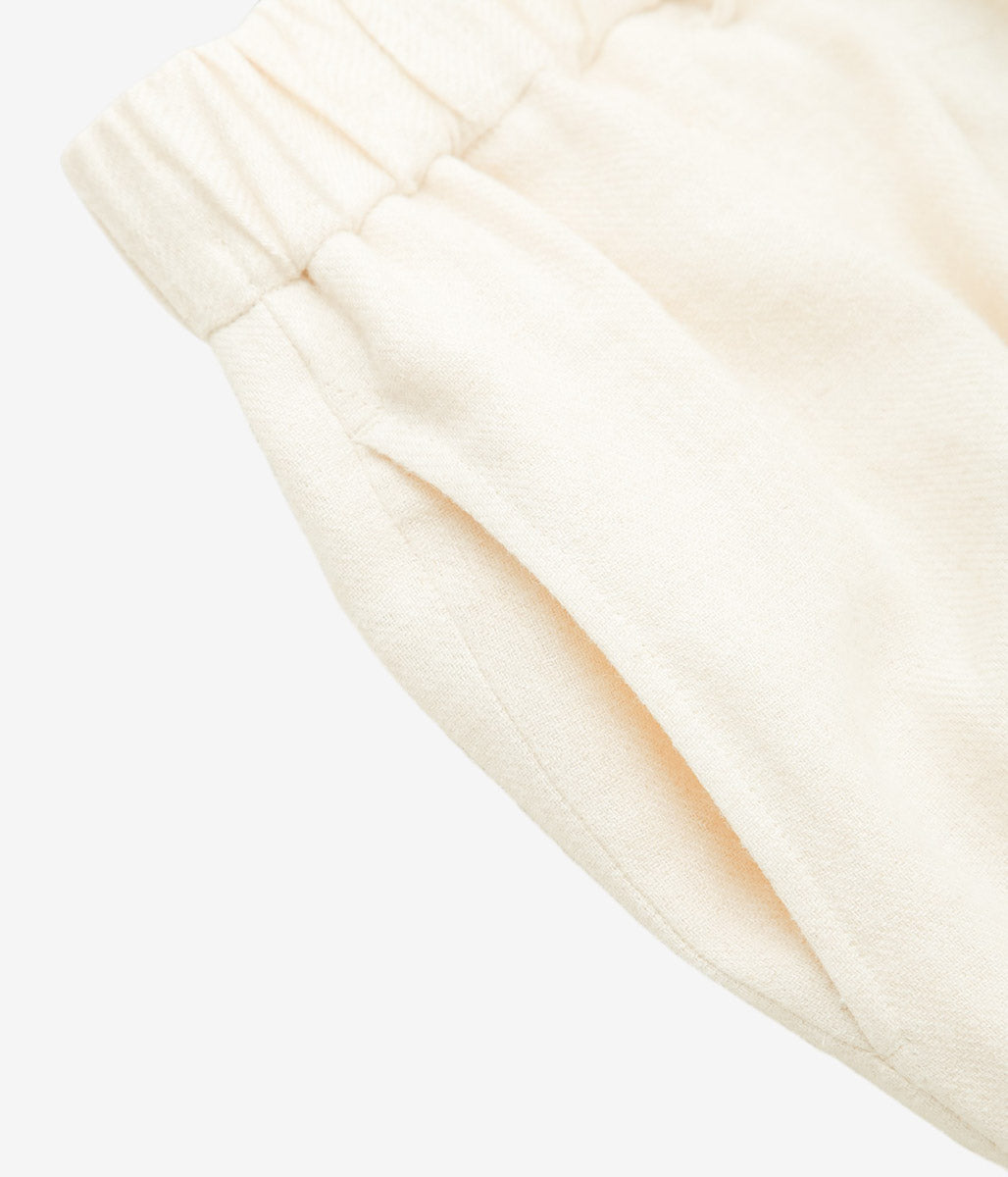 GORSCH ''BRUSHED RAMIE LINEN WOOL EASY TROUSERS'' (OFF WHITE)