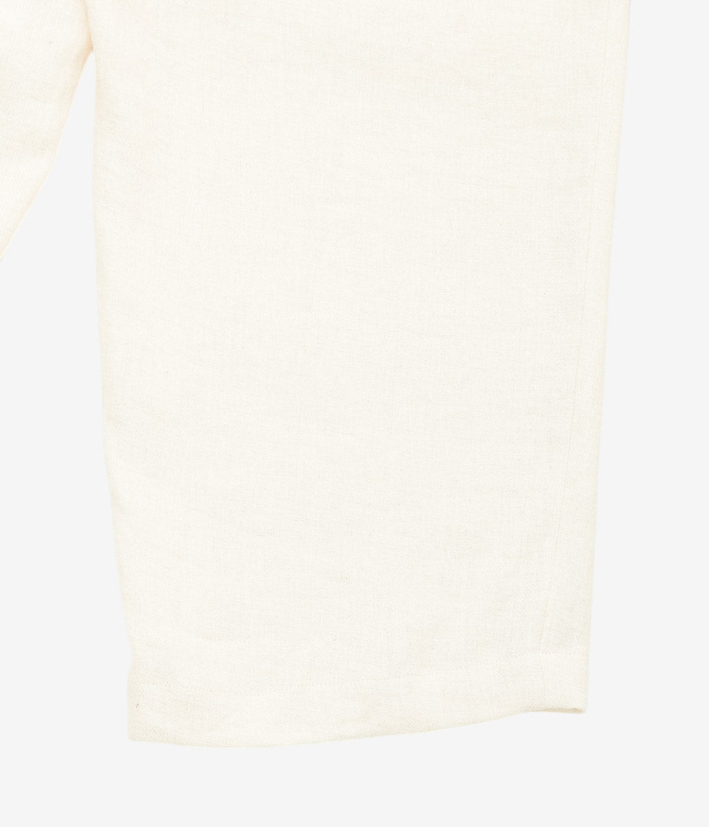 GORSCH ''BRUSHED RAMIE LINEN WOOL EASY TROUSERS'' (OFF WHITE)