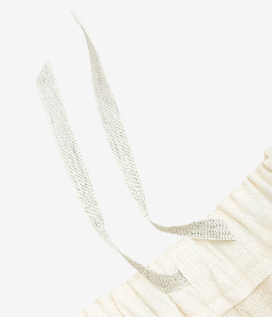 GORSCH ''BRUSHED RAMIE LINEN WOOL EASY TROUSERS'' (OFF WHITE)