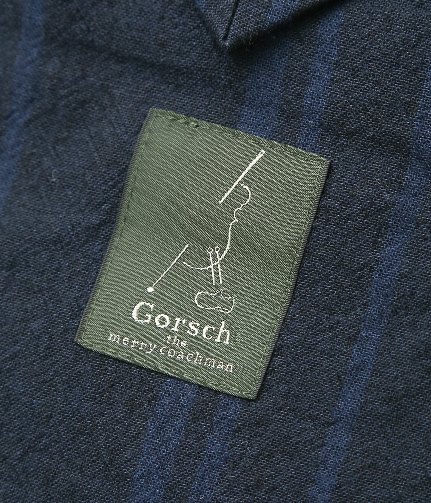 GORSCH ''DYNAMIC HERRINGBONE WOOL BLOUSON'' (NAVY)