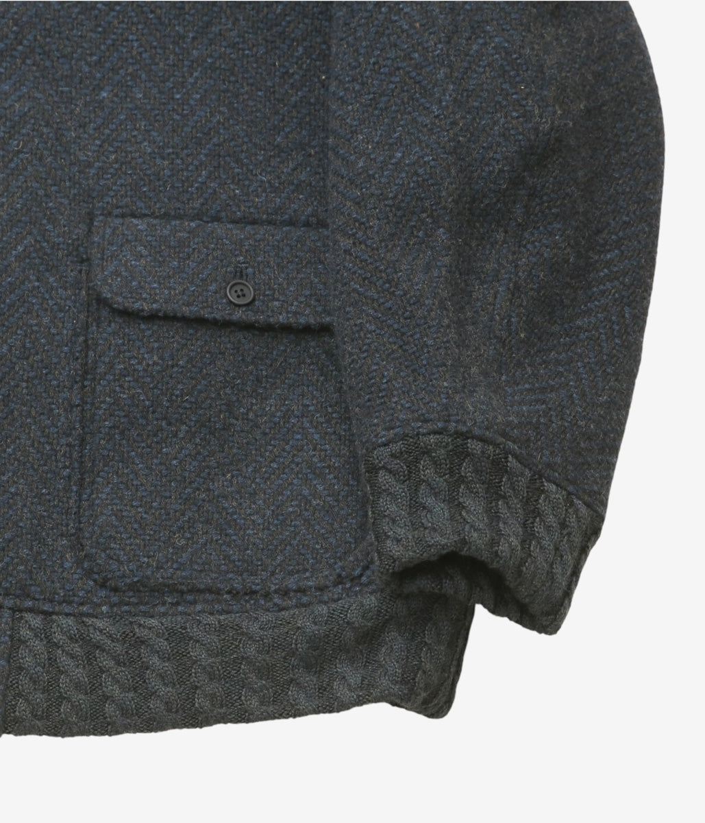 GORSCH ''DYNAMIC HERRINGBONE WOOL BLOUSON'' (NAVY)