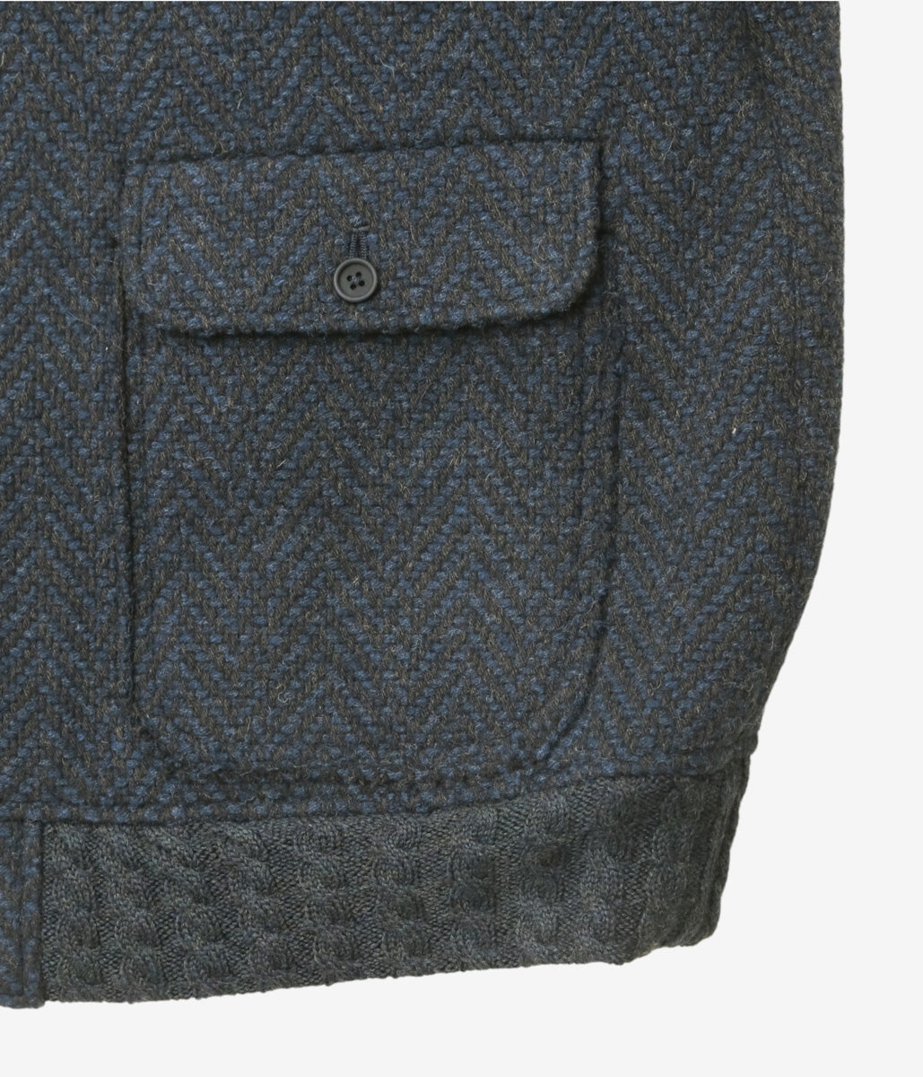 GORSCH ''DYNAMIC HERRINGBONE WOOL BLOUSON'' (NAVY)
