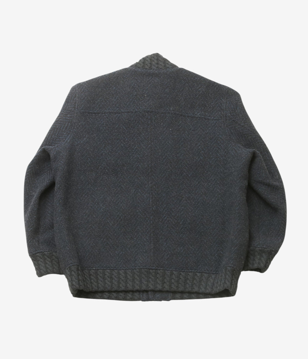 GORSCH ''DYNAMIC HERRINGBONE WOOL BLOUSON'' (NAVY)