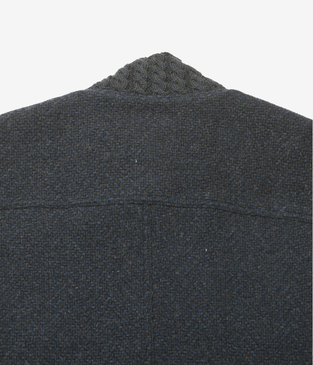 GORSCH ''DYNAMIC HERRINGBONE WOOL BLOUSON'' (NAVY)