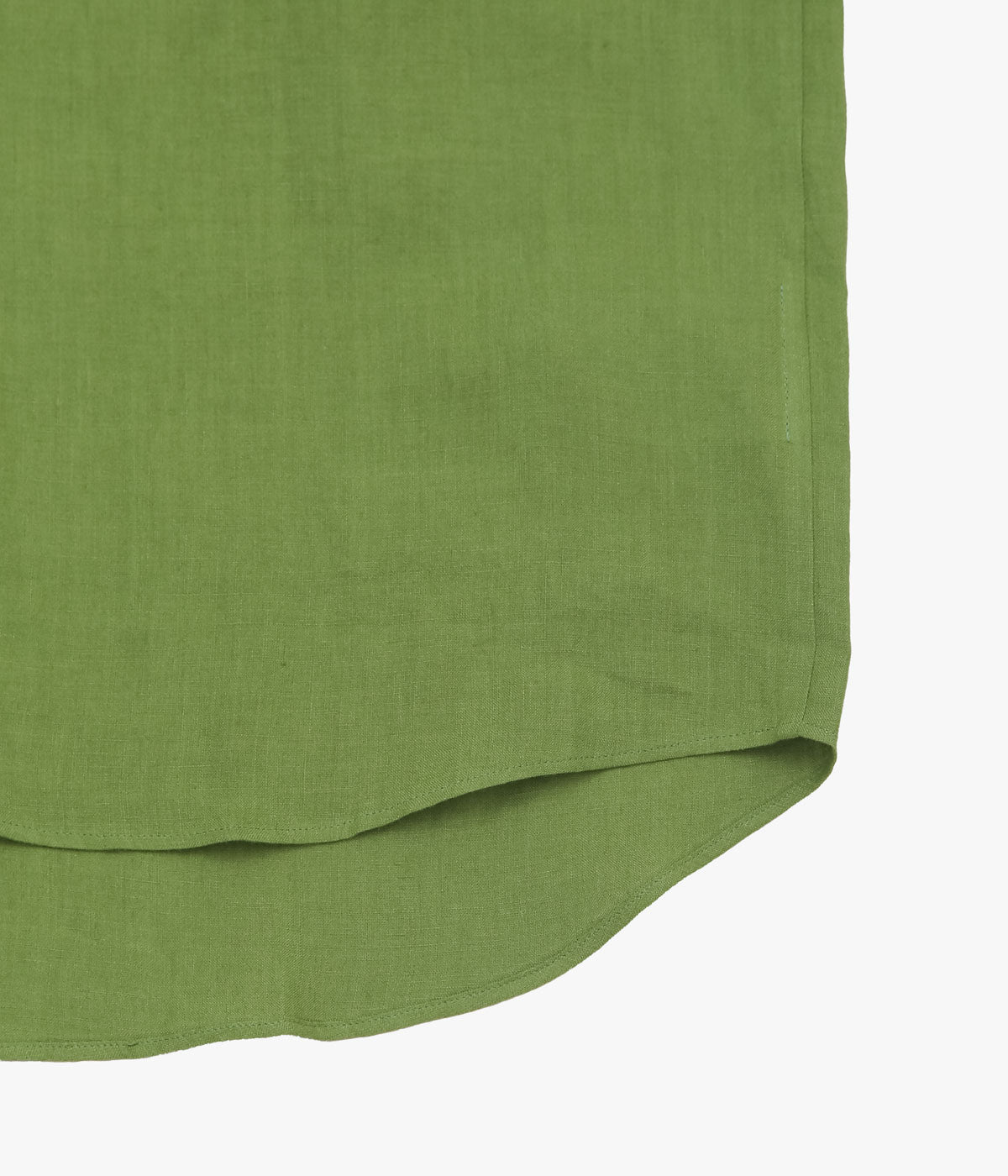 GORSCH ''EUROPIAN LINEN WIDE OPEN COLLAR SHORT SLEEVE SHIRT'' (OLIVE GREEN)