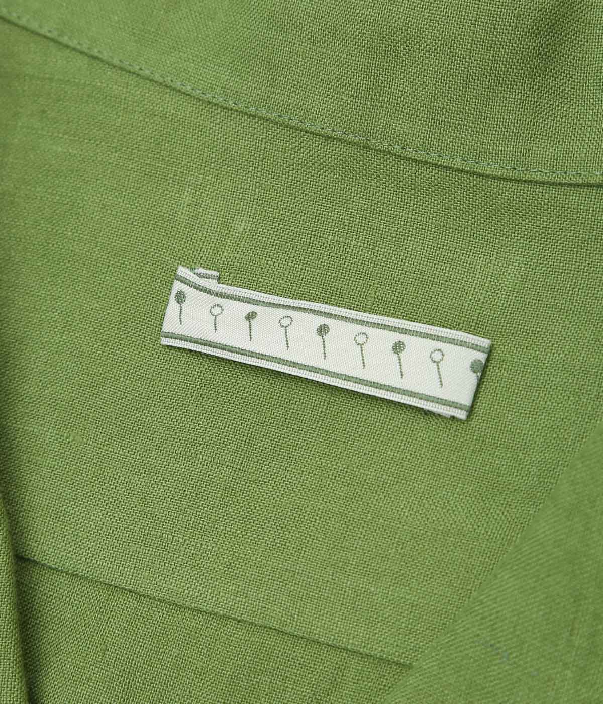 GORSCH ''EUROPIAN LINEN WIDE OPEN COLLAR SHORT SLEEVE SHIRT