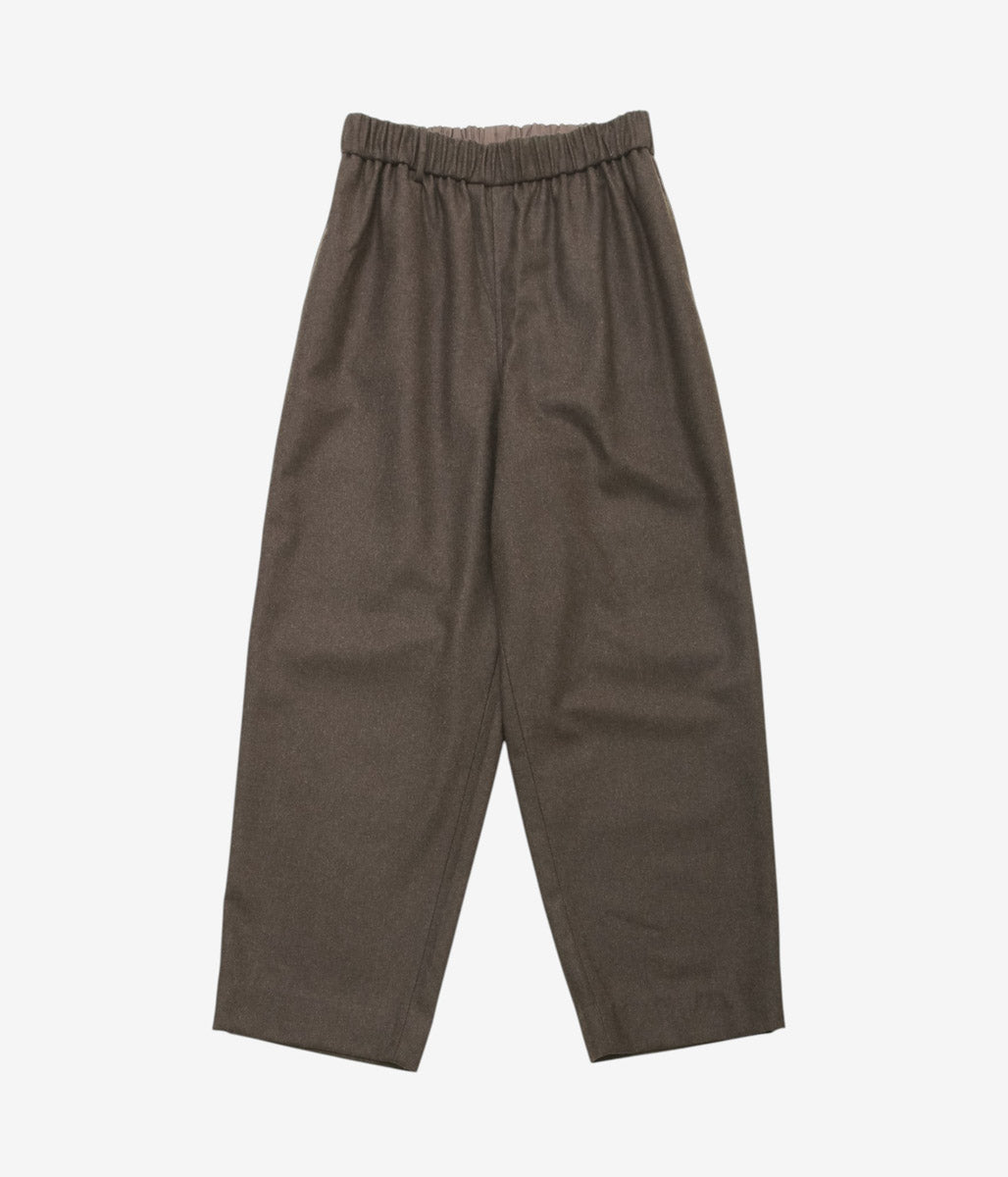 GORSCH ''FLANNEL WOOL EASY TROUSERS'' (BROWN)