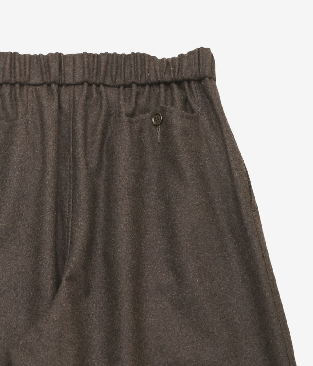 GORSCH ''FLANNEL WOOL EASY TROUSERS'' (BROWN)