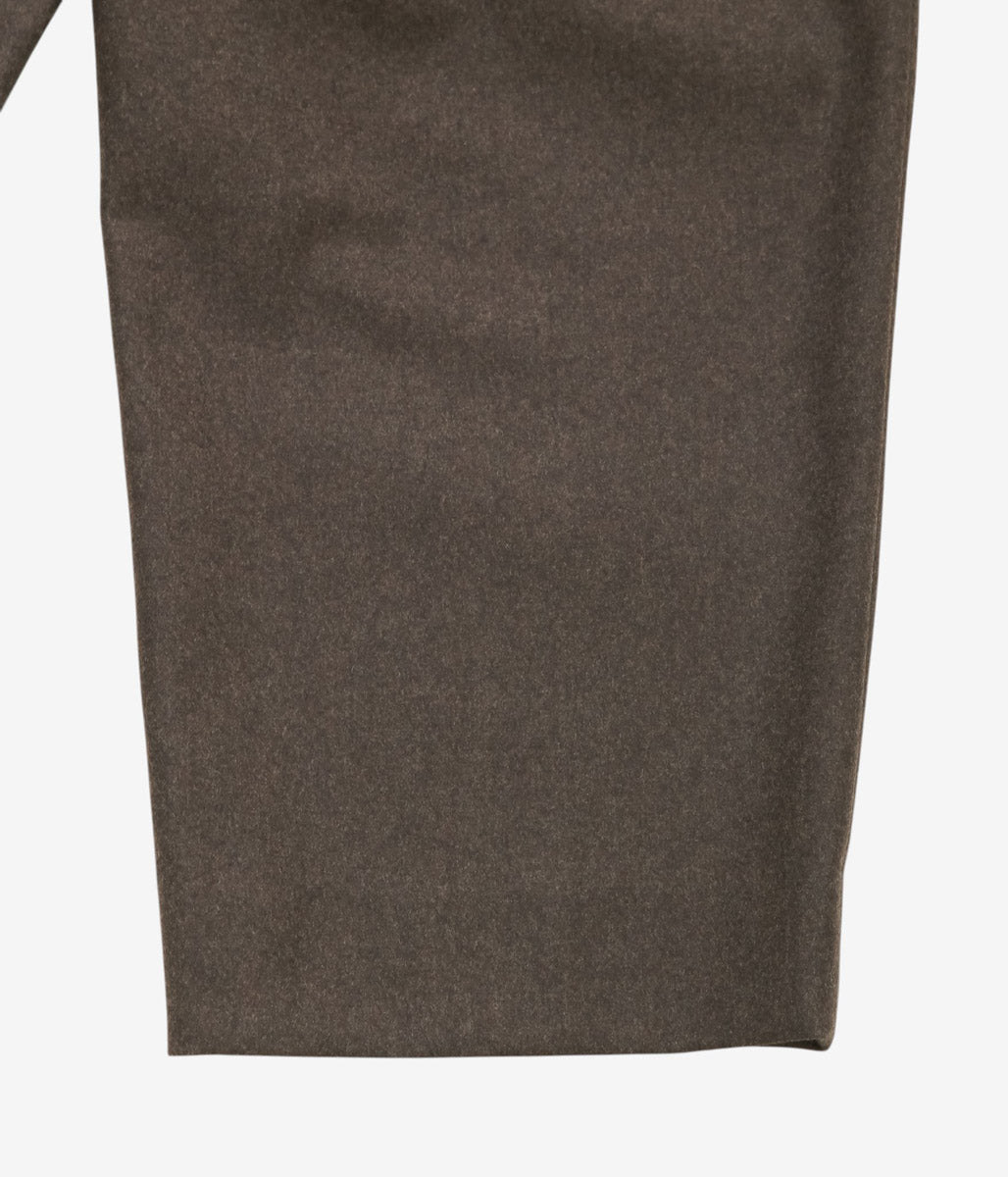 GORSCH ''FLANNEL WOOL EASY TROUSERS'' (BROWN)