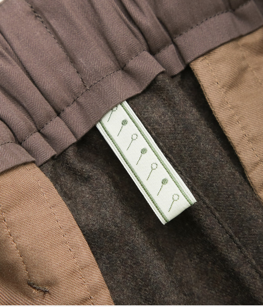 GORSCH ''FLANNEL WOOL EASY TROUSERS'' (BROWN)