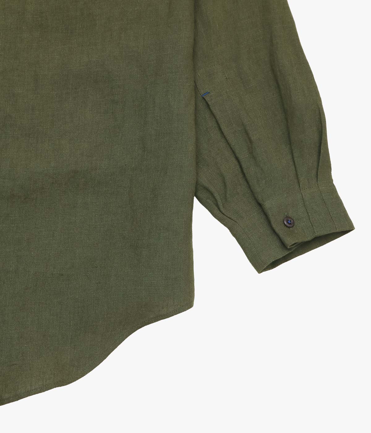 GORSCH ''FRENCH LINEN BREATH COLLAR SHIRT'' (KHAKI GREEN)