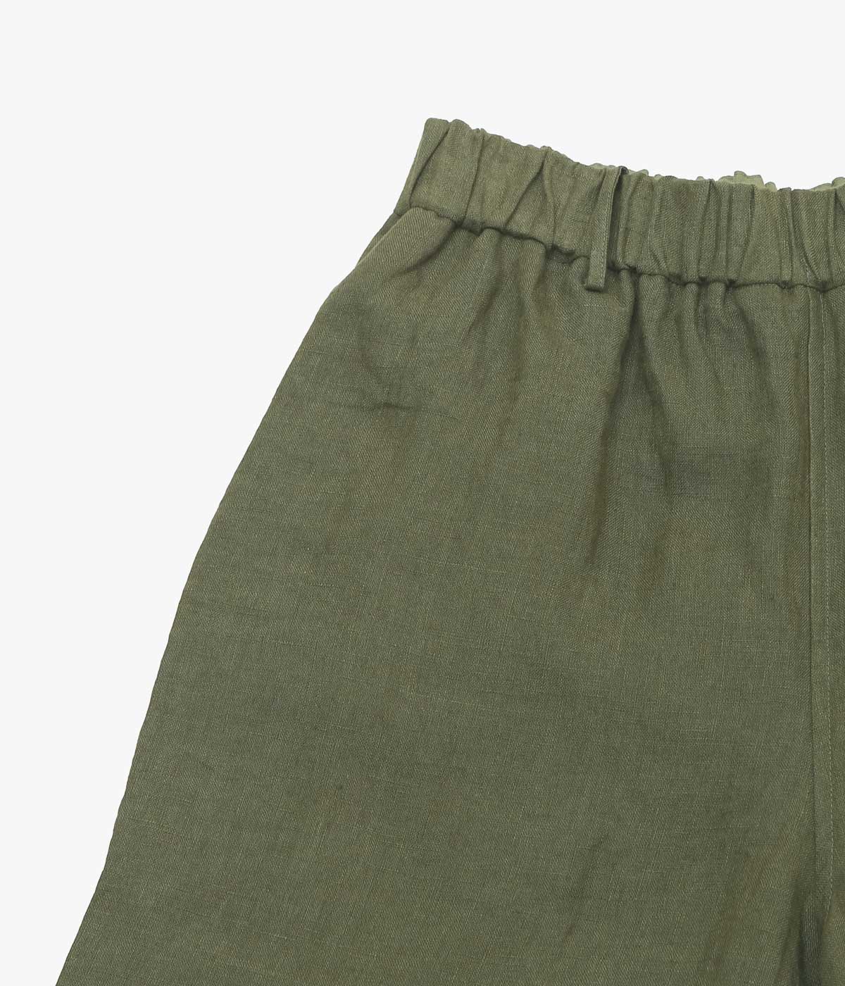 GORSCH ''FRENCH LINEN EASY SHORTS'' (KHAKI GREEN)