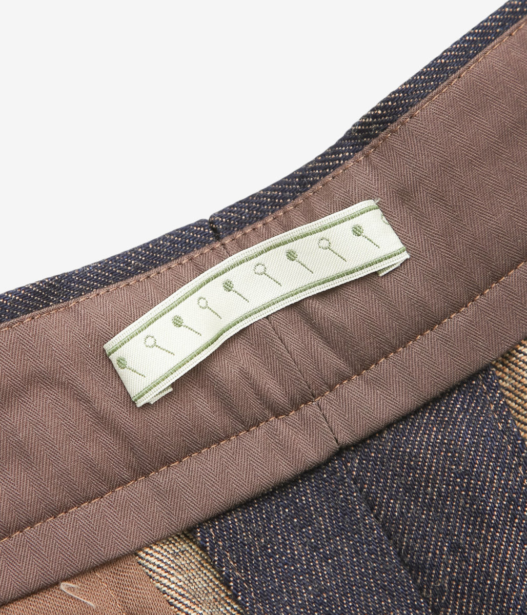 GORSCH ''KAKISHIBU DENIM SIDE TACK TROUSERS'' (KAKISHIBU)