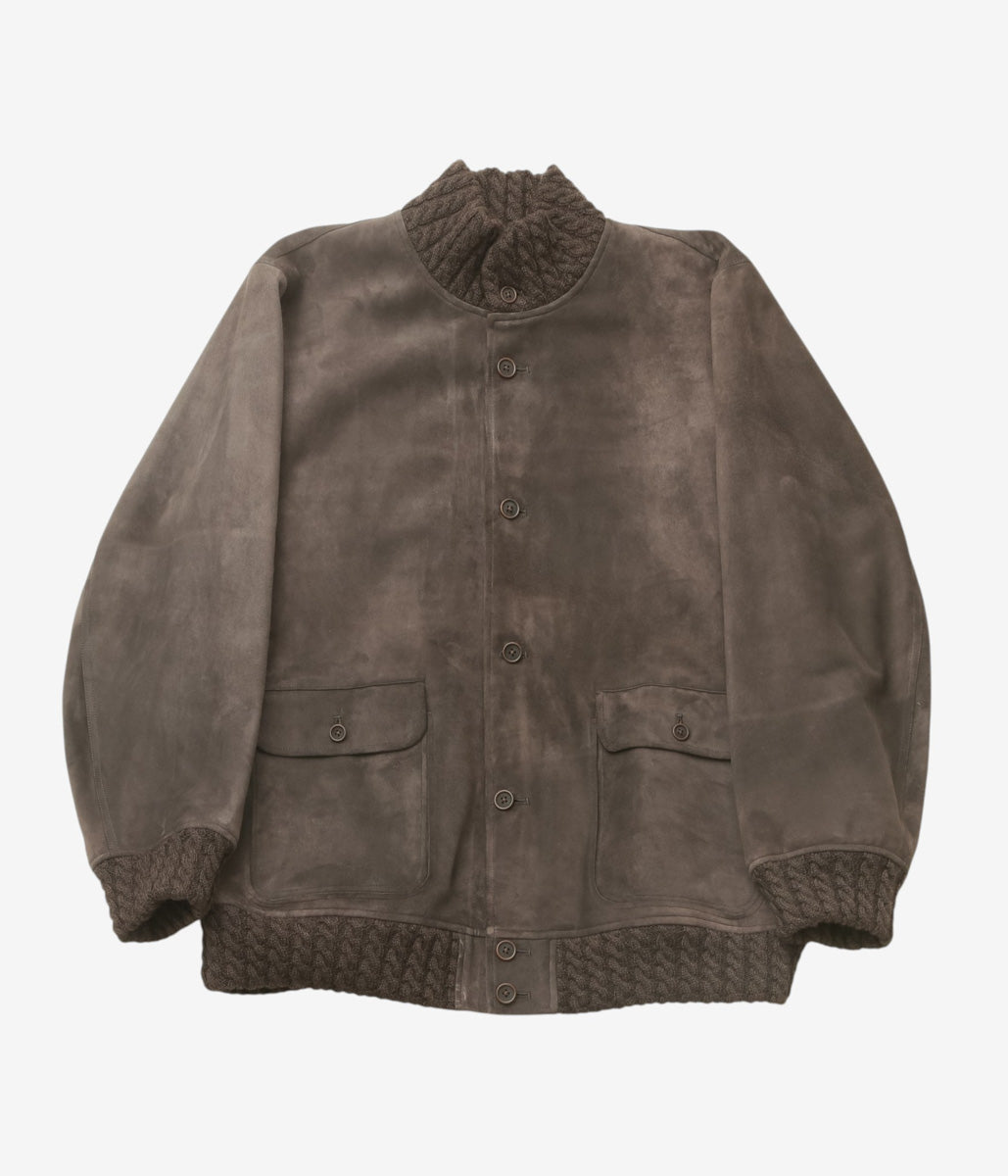 GORSCH ''LAMB LEATHER BLOUSON SUEDE SIDE'' (DARK BROWN)